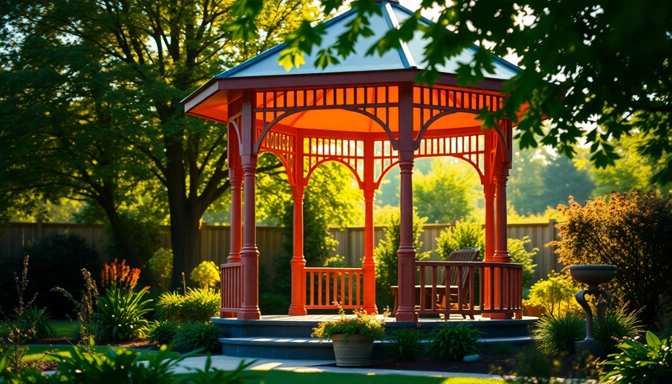 Enjoy a stylish gazebo in Ireland's gardens, perfect for outdoor events.