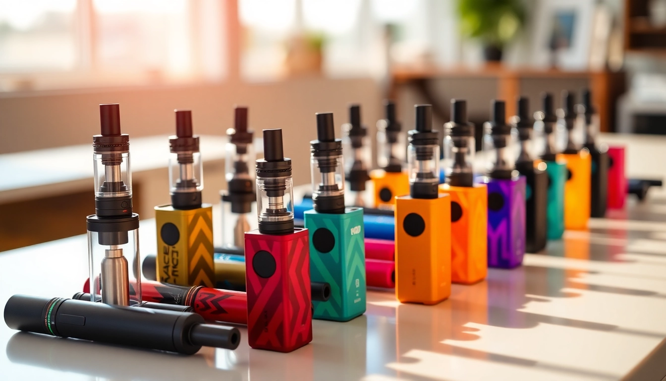 Shop for HQD Surv kaufen with an array of colorful vape options beautifully displayed.