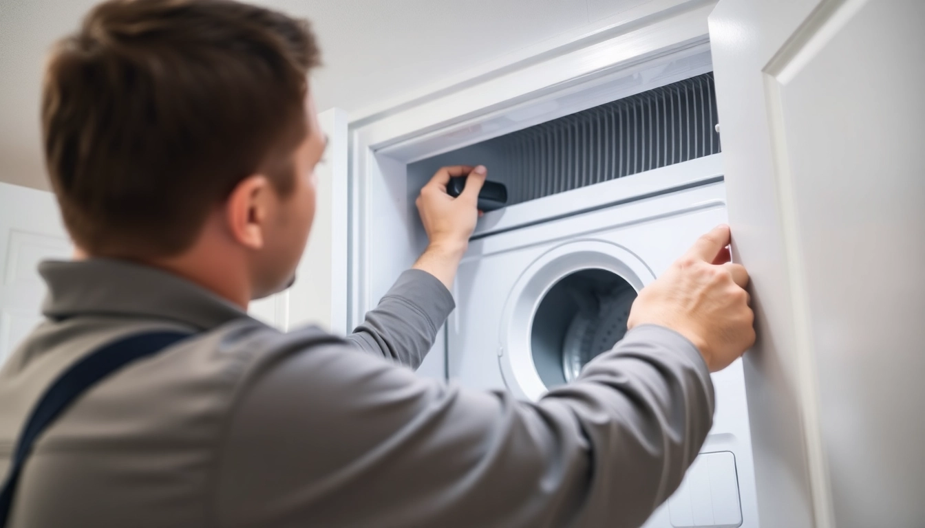 Efficient dryer vent cleaning Salt Lake City Utah services performed by a professional technician.