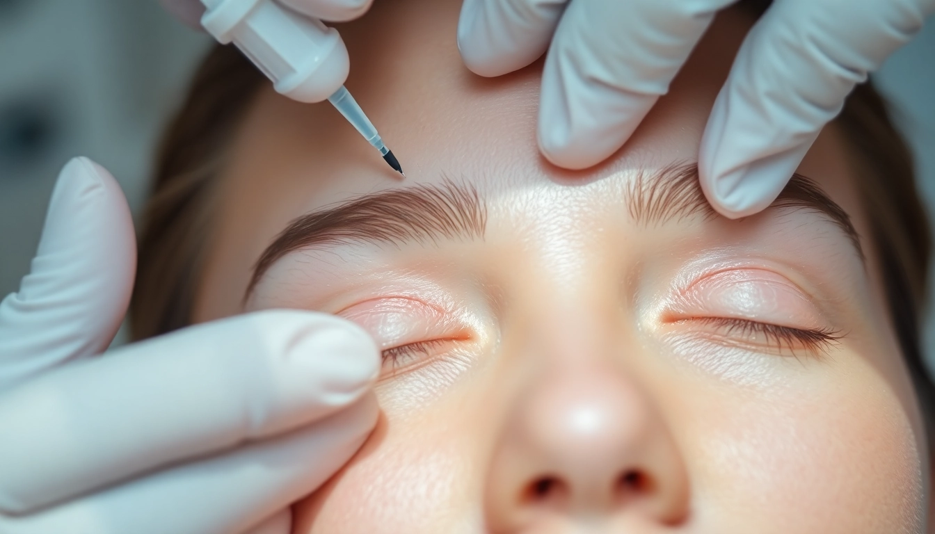 Administering a Fett-weg Spritze treatment for effective fat reduction in a clinical setting.