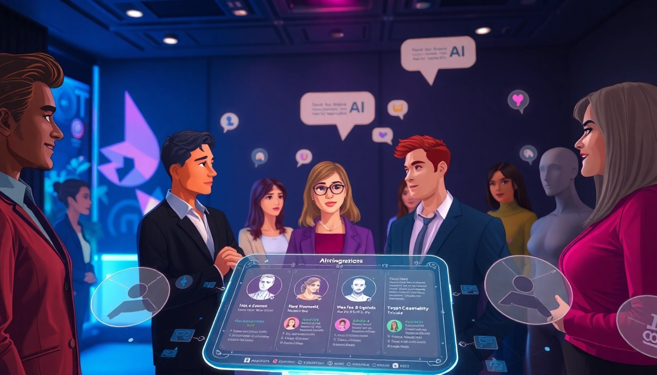 Experience character ai 18+ in an engaging virtual interaction setup with diverse avatars.