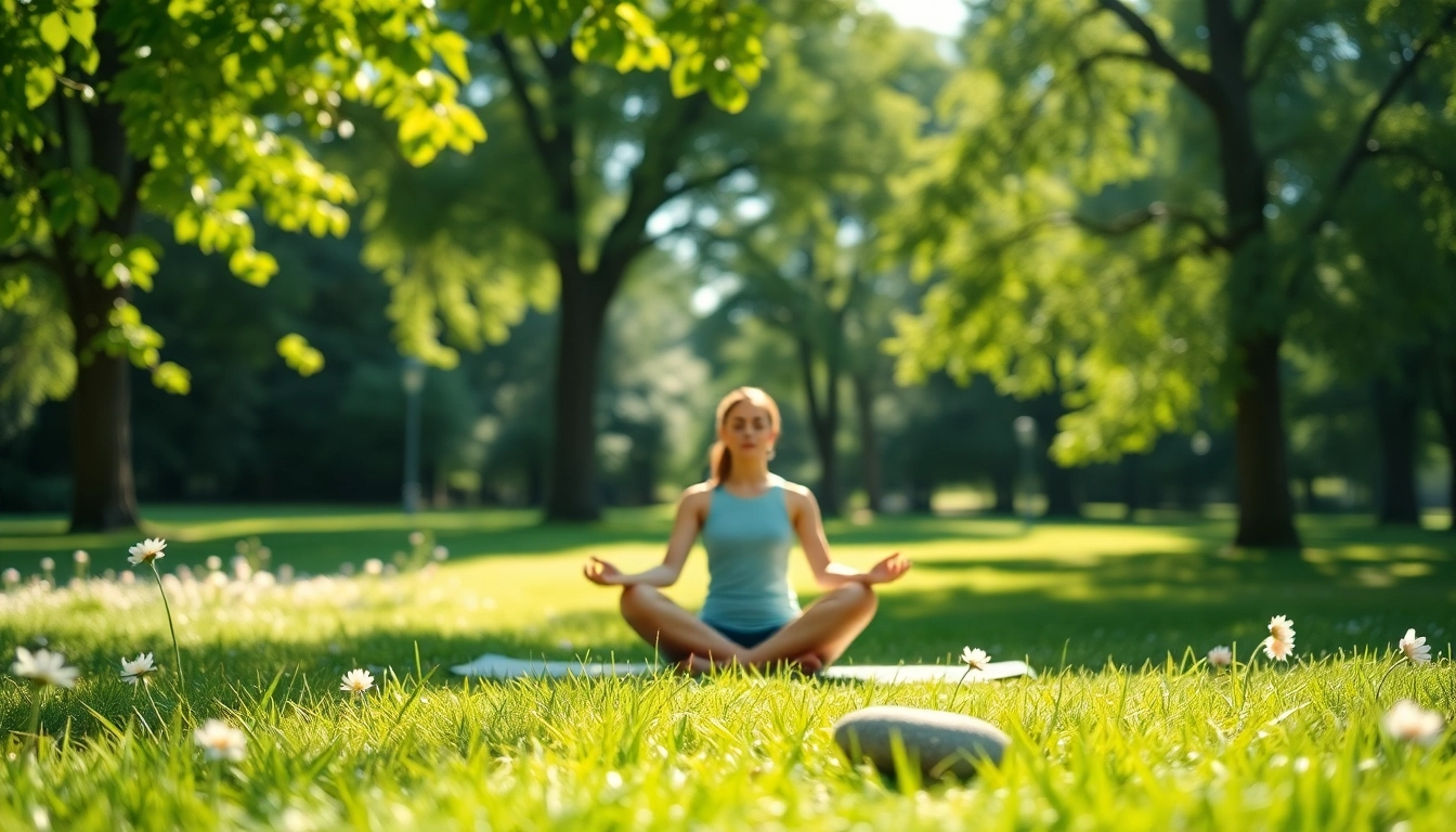Individual practicing yoga in nature, highlighting effective techniques for dealing with stress.