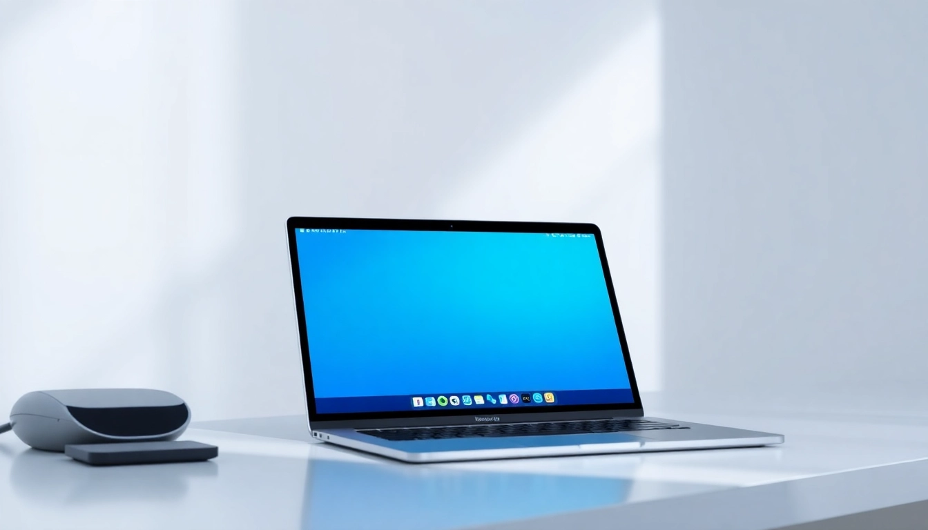 Download line电脑版下载 easily with a stylish laptop showcasing the app's interface.