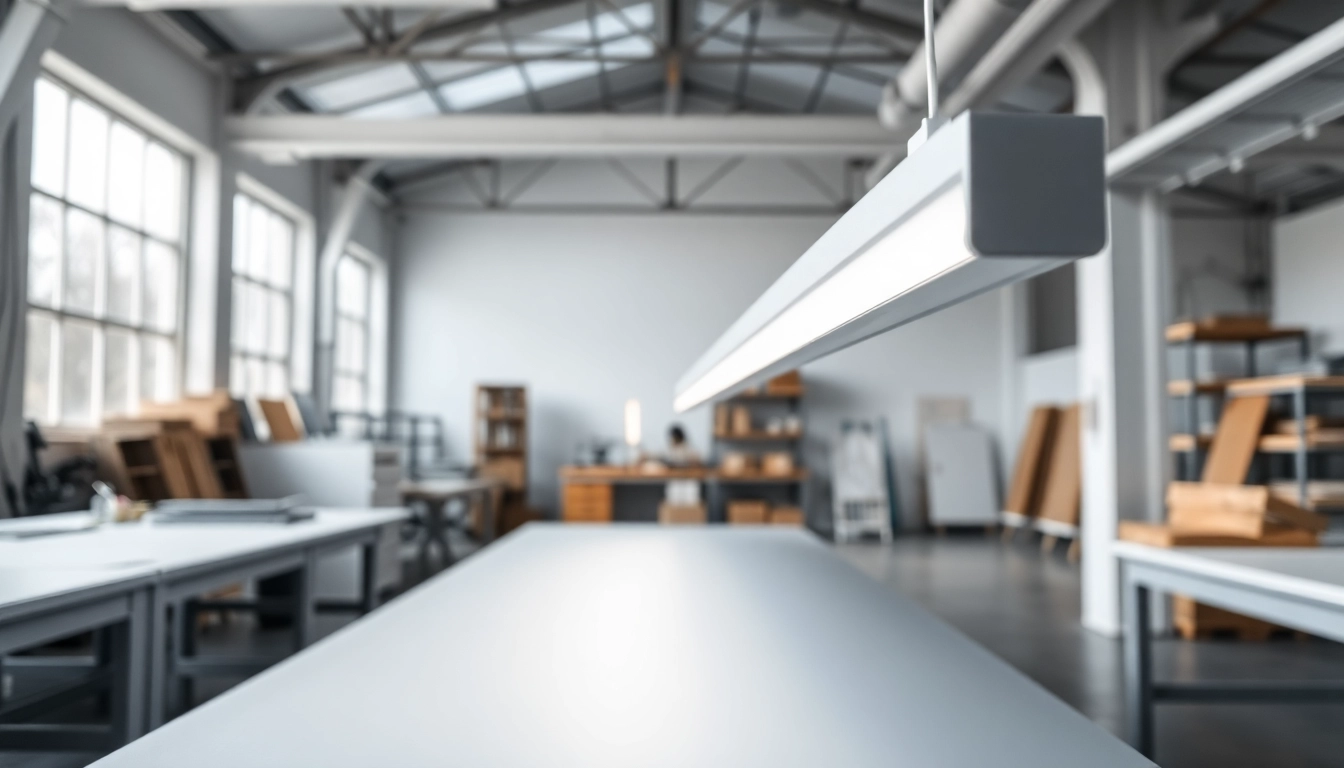 Illuminate your workspace with a sleek LED Batten Light showcasing modern design.