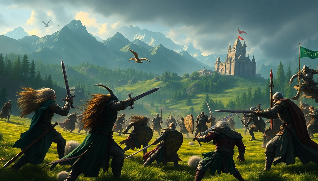 Engaging battle scene from warlords 2 showcasing strategic gameplay in a mythical landscape
