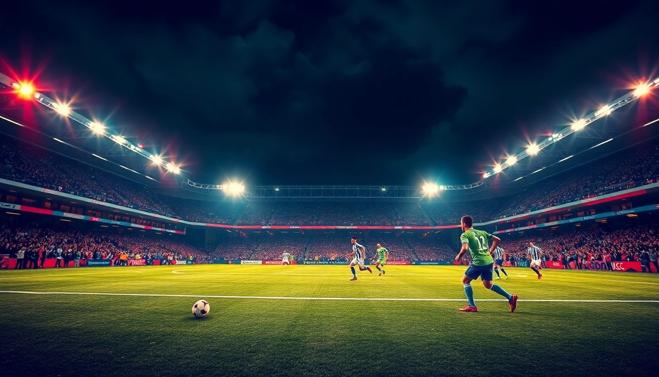 Experience judi bola terpercaya with live football action, showcasing excitement and engagement in betting.