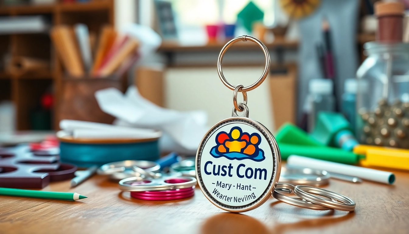 Customize your own stylish custom key chain featuring unique designs and logos.