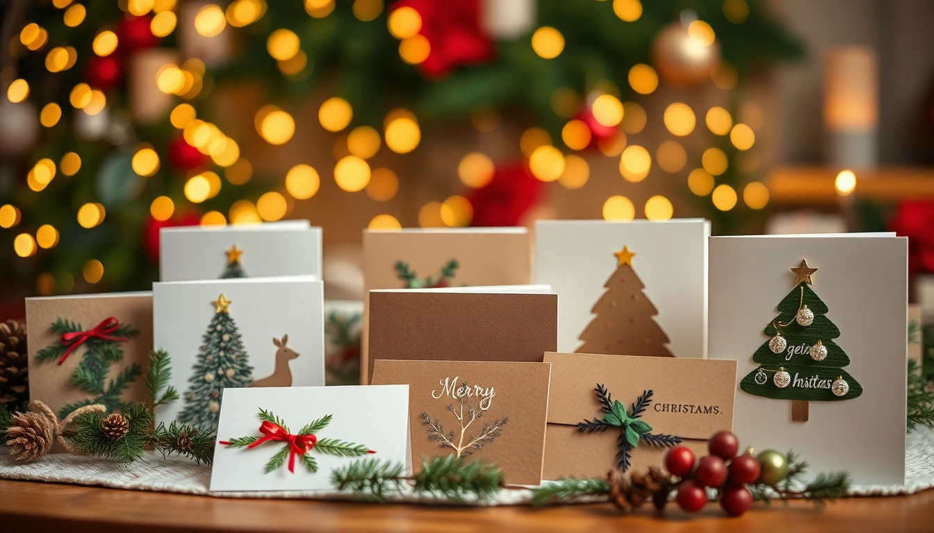 Browse stunning eco-friendly Christmas cards London showcasing unique designs crafted with sustainable materials.