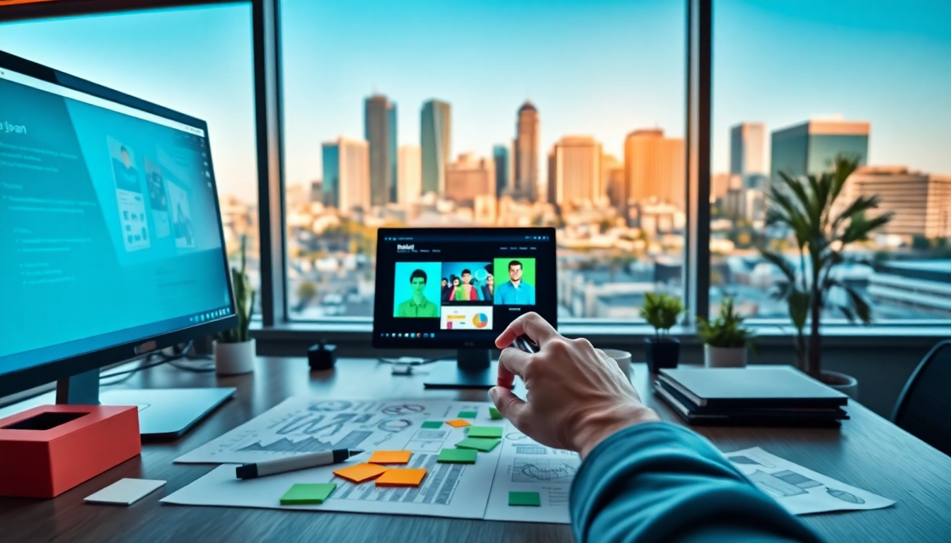 Creating a vibrant website design in kansas city using modern tools and creative sketches.