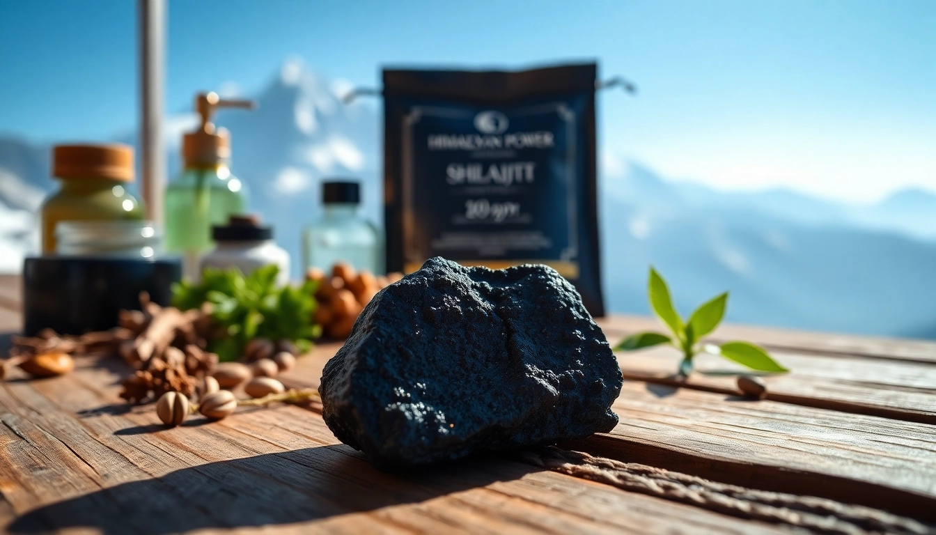 Effortlessly energize with Himalayan Power Shilajit showcased in a tranquil wellness setting.