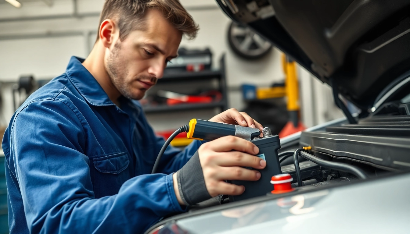 Uruchamianie akumulatora Mikołów przez profesjonalnego mechanika w warsztacie.