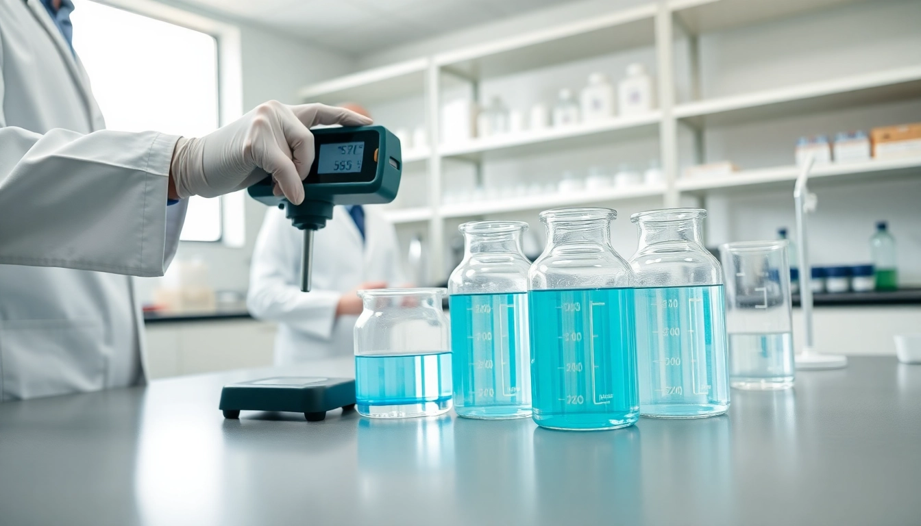 Analyzing Hydroxypropyl Methylcellulose in a professional laboratory setting with scientists.